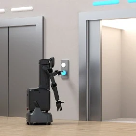 Изображение продукта, демонстрирующее взаимодействие FlashBot Arm с окружающей средой