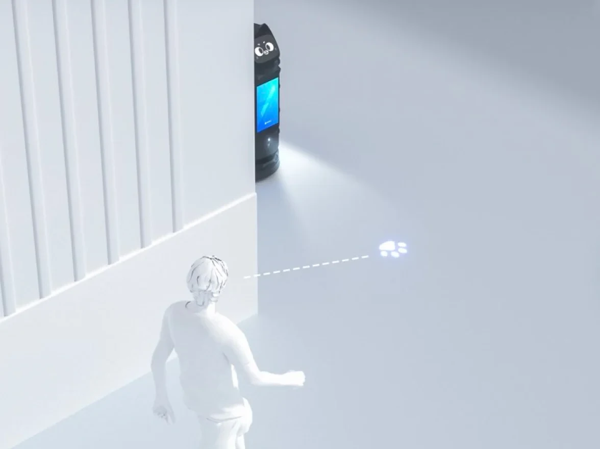 BellaBot Pro stable delivery scene