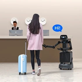 Изображение продукта, демонстрирующее работу FlashBot Arm в сфере обслуживания