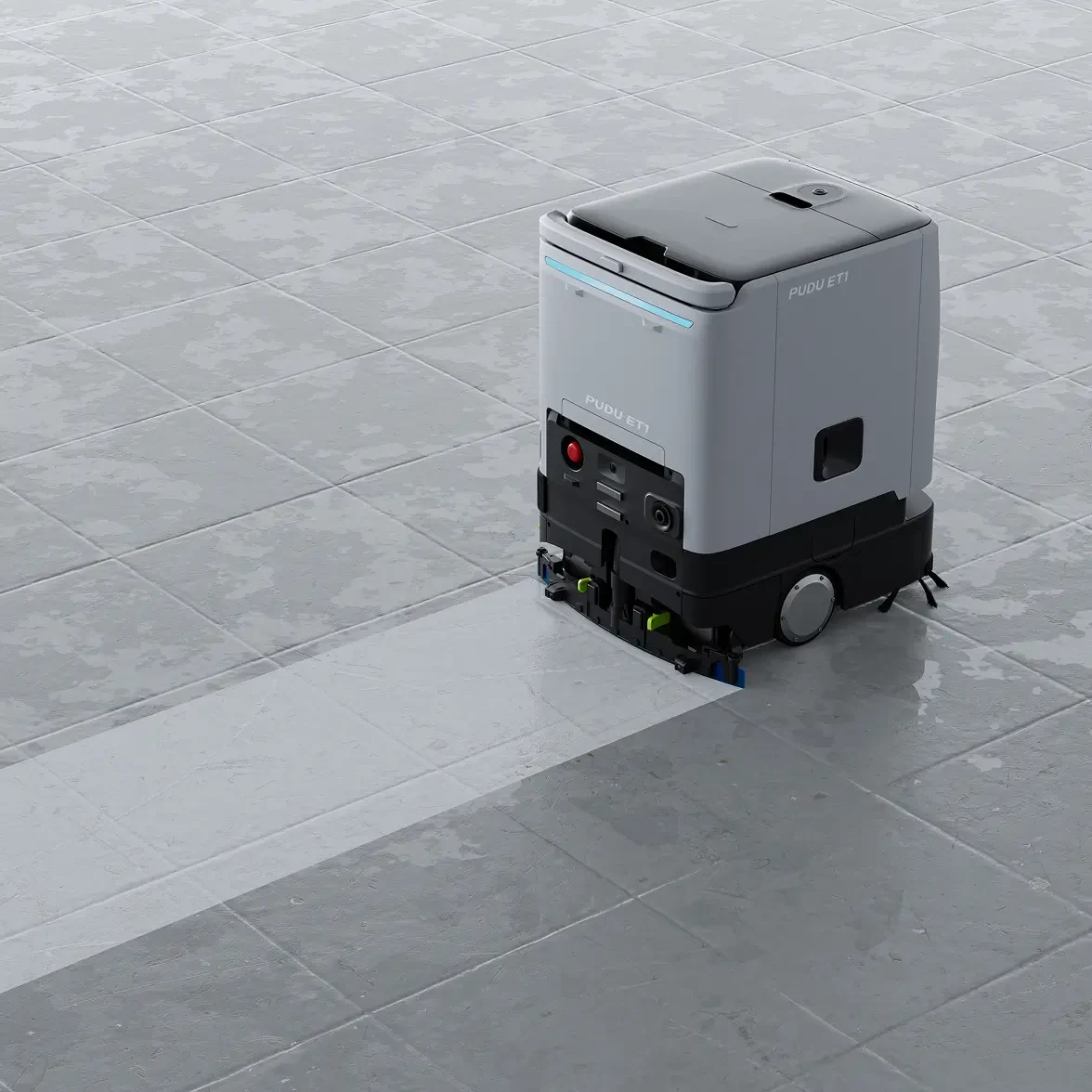 Floor cleaning in a single pass with PUDU ET1