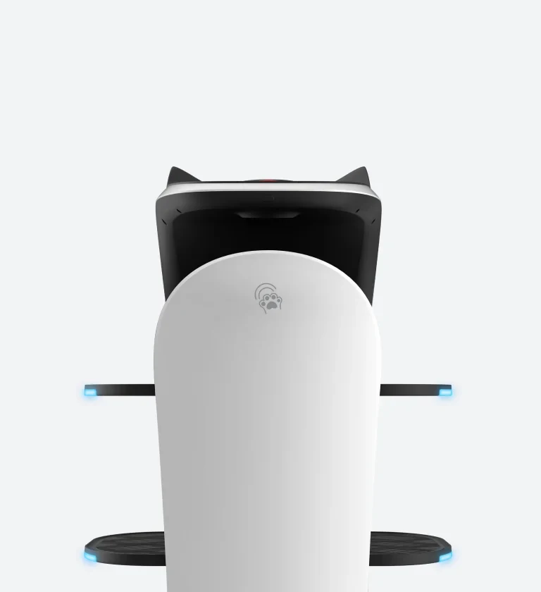 BellaBot Pro rear-touch interaction