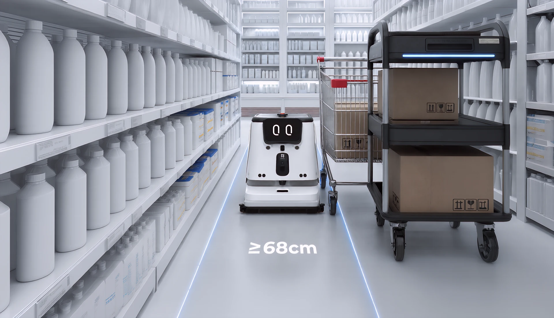 68 cm minimum geçiş açıklığı