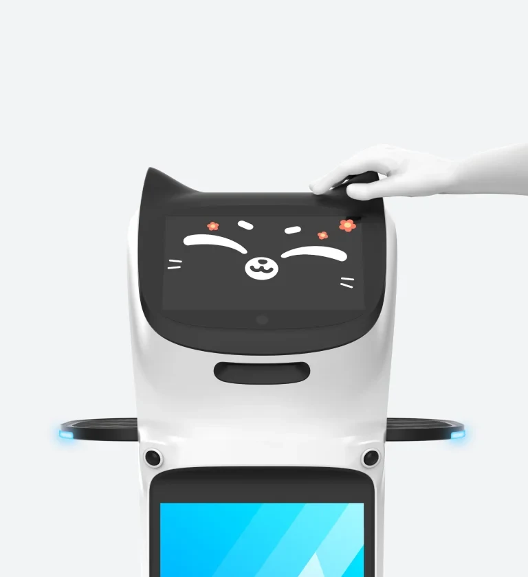 BellaBot Pro ear-touch interaction