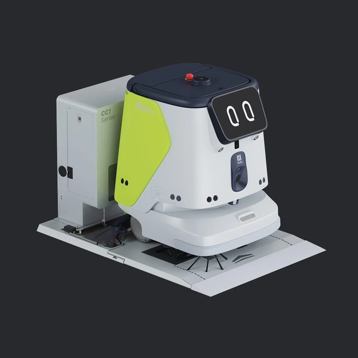 PUDU CC1 Pro product and contact call-to-action image
