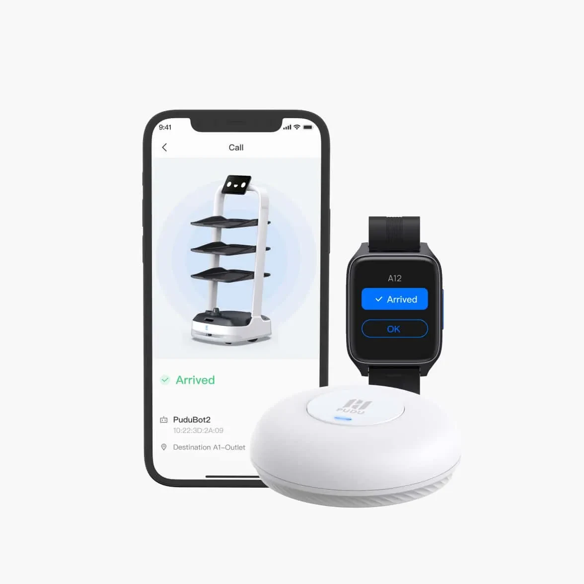 PuduBot 2 call and notification integrations