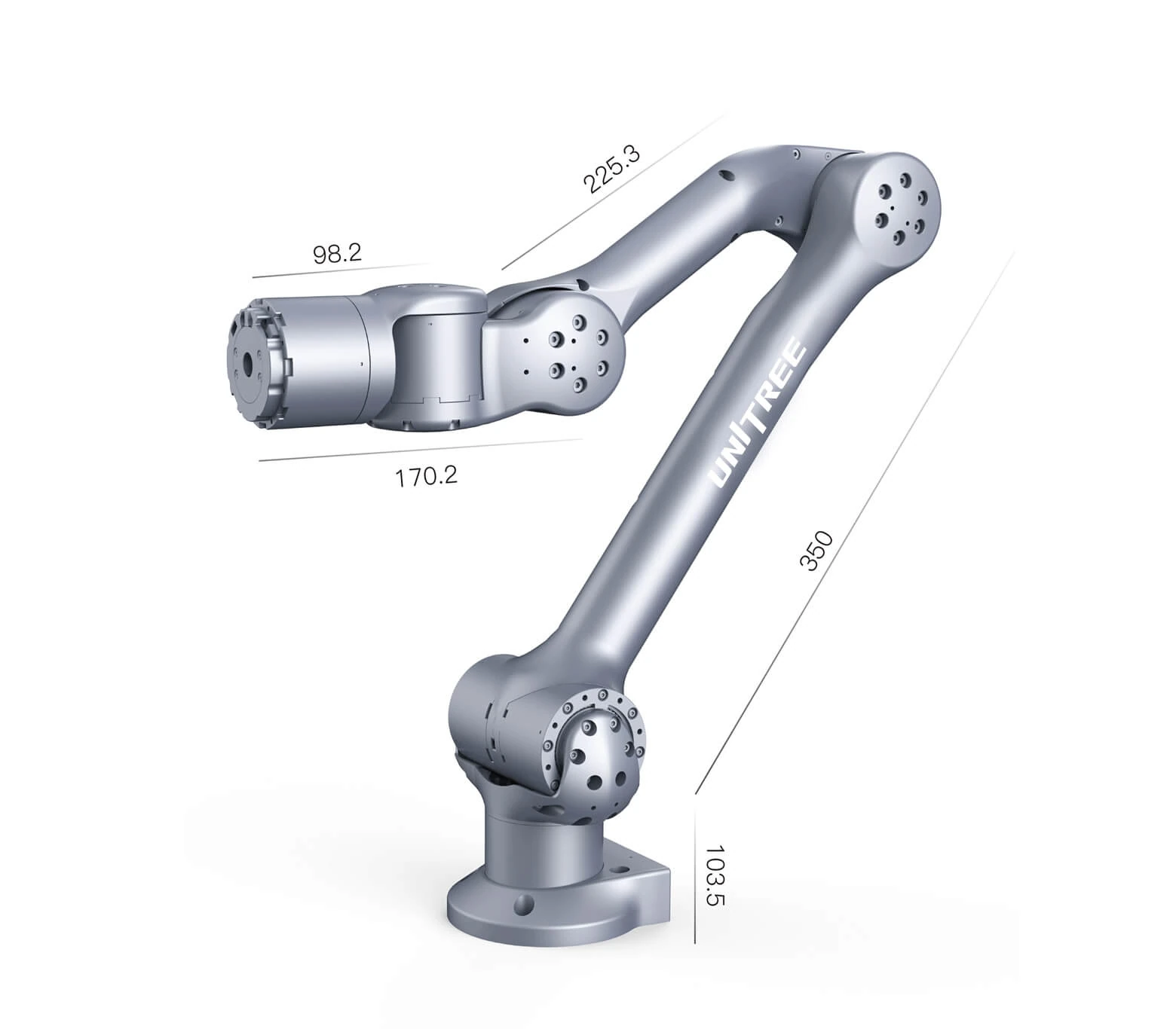 Unitree Z1 robotik kolunun ürün sahnesi