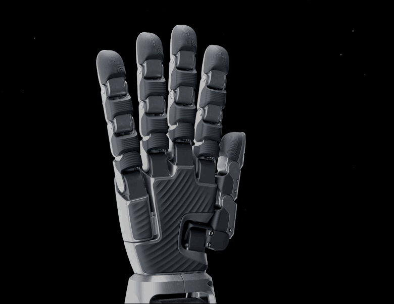 Manufacturer animation showing the impact-protection movement in the Dex5-S joints